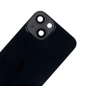 Replacement for iPhone 14 Back Cover Glass with Back Panel Frame - Midnight