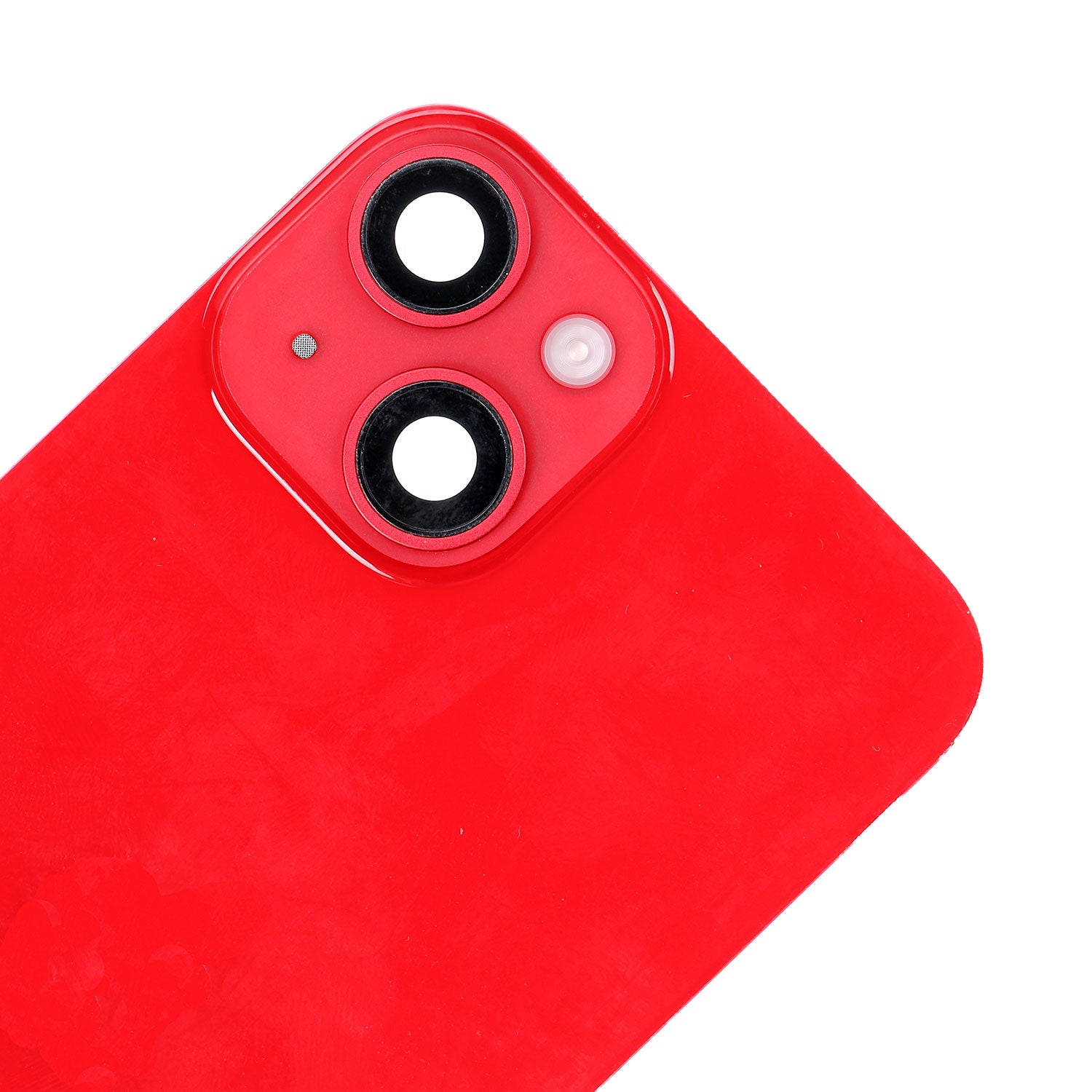 Replacement for iPhone 14 Back Cover Glass with Back Panel Frame - Red