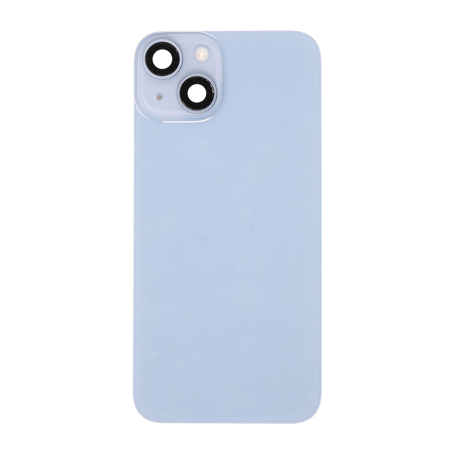 Replacement for iPhone 14 Plus Back Cover Glass with Back Panel Frame - Blue