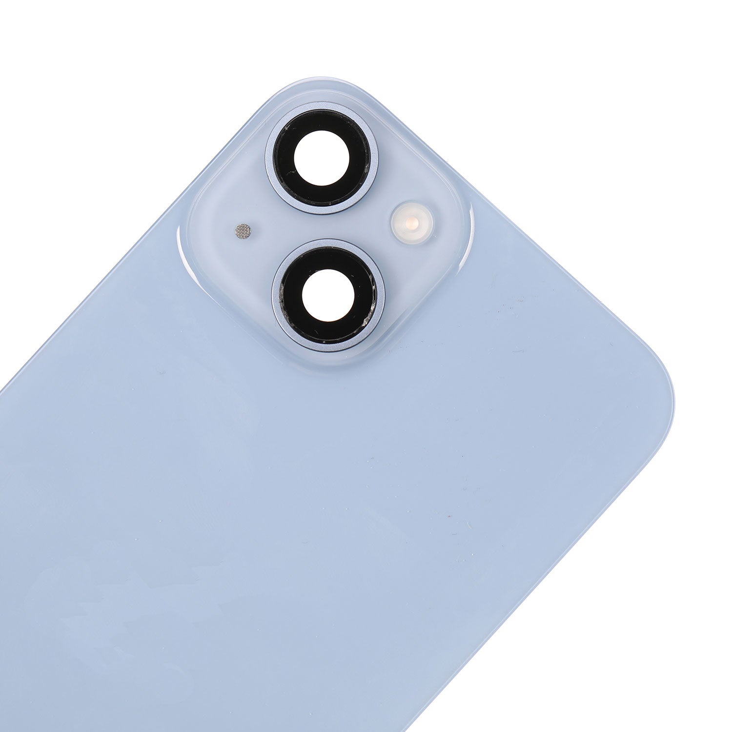 Replacement for iPhone 14 Plus Back Cover Glass with Back Panel Frame - Blue