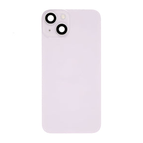 Replacement for iPhone 14 Plus Back Cover Glass with Back Panel Frame - Purple