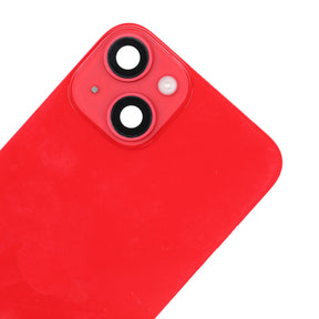 Replacement for iPhone 14 Plus Back Cover Glass with Back Panel Frame - Red