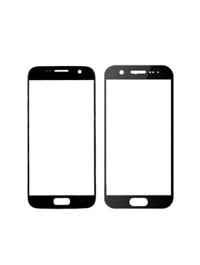 Front Glass Only Compatible For Samsung Galaxy S7 Replacement (Black Onyx)