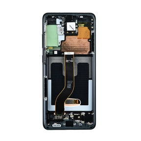 OLED Assembly With Frame Compatible For Samsung Galaxy S20 Plus 5G  Replacement (Service Pack) (Cosmic Black)