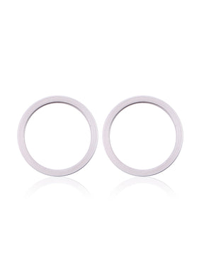 BACK CAMERA BEZEL RING ONLY COMPATIBLE FOR IPHONE 11 / 12 / 12 MINI - WHITE (2 PIECES)