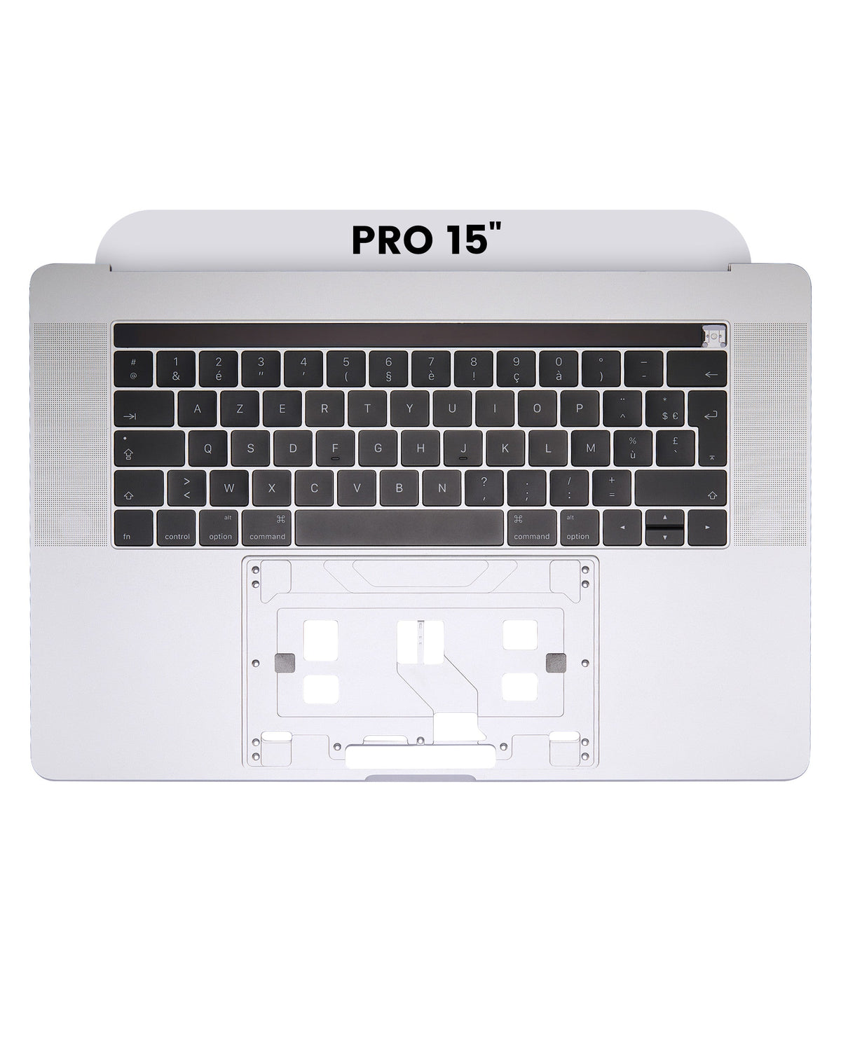 SILVER TOP CASE WITH KEYBOARD (FRENCH)  FOR MACBOOK PRO 13" W/ TOUCH BAR A1707 (LATE 2016 / MID 2017)