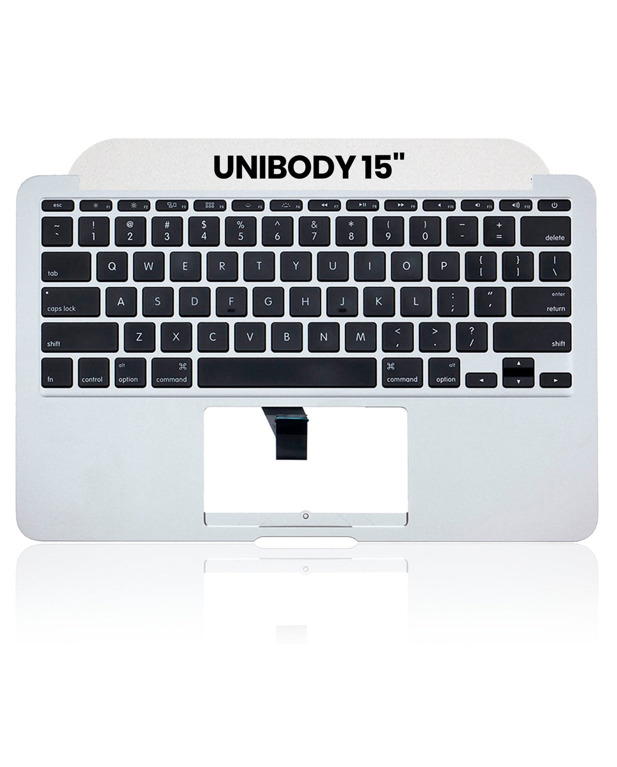 TOP CASE WITH KEYBOARD  (US ENGLISH) FOR MACBOOK PRO UNIBODY 15" A1286 (MID 2010 / EARLY 2011  LATE 2011 / MID 2012) (USED OEM PULL: COSMETIC GRADE: NEW)