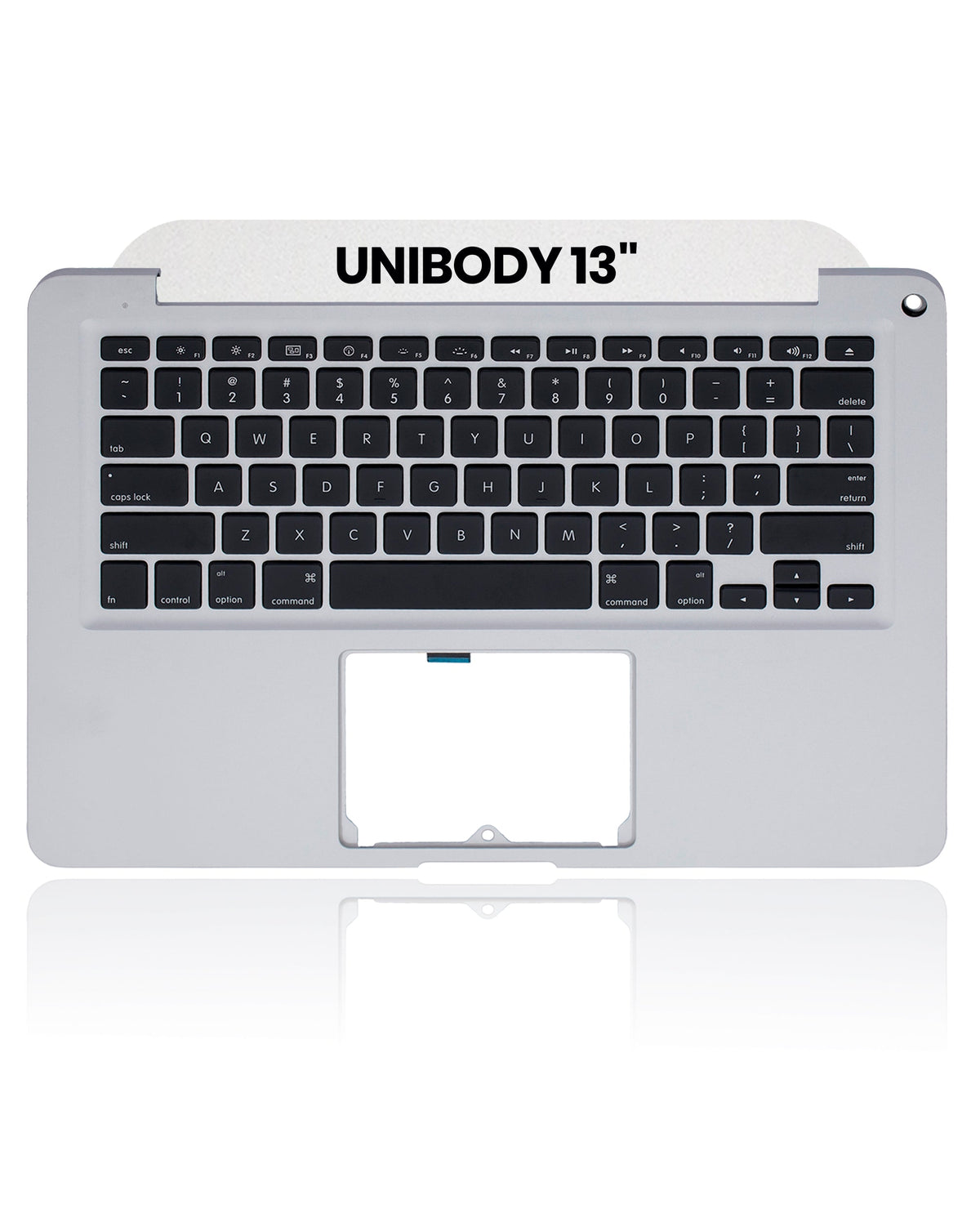TOP CASE WITH KEYBOARD (US ENGLISH) FOR MACBOOK UNIBODY 13" A1278 (LATE 2008)  (USED OEM PULL: COSMETIC GRADE: NEW)