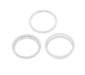 SILVER BACK CAMERA BEZEL RING ONLY (3 PIECES) FOR IPHONE 13 PRO /13 PRO MAX