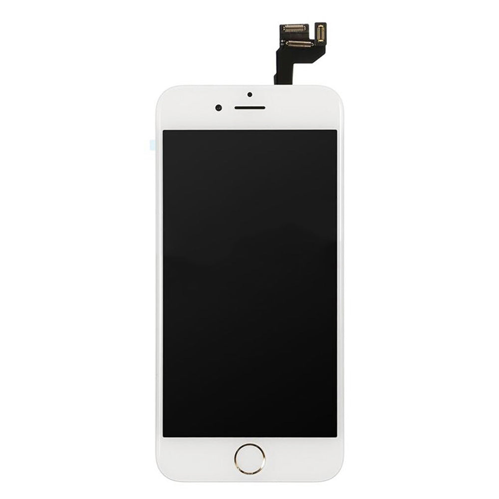 LCD SCREEN FULL ASSEMBLY WITH GOLD RING HOME BUTTON - WHITE FOR IPHONE 6S