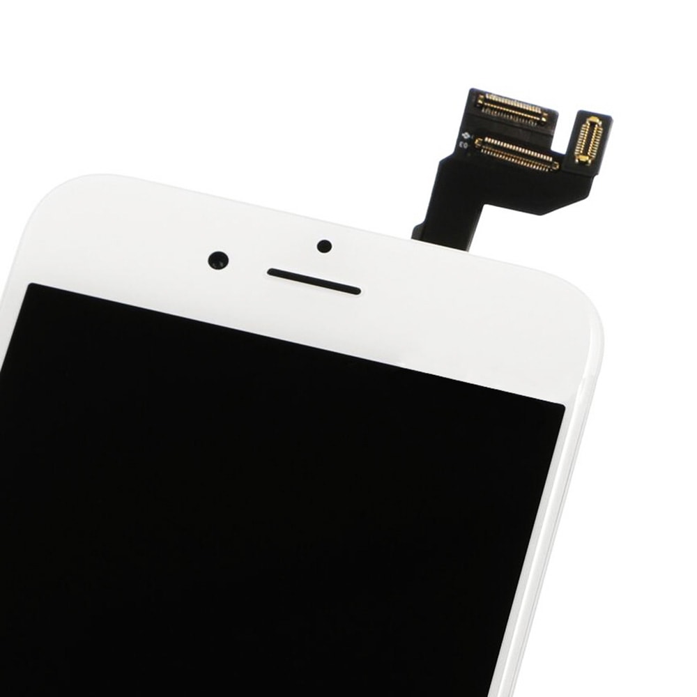 LCD SCREEN FULL ASSEMBLY WITH GOLD RING HOME BUTTON - WHITE FOR IPHONE 6S
