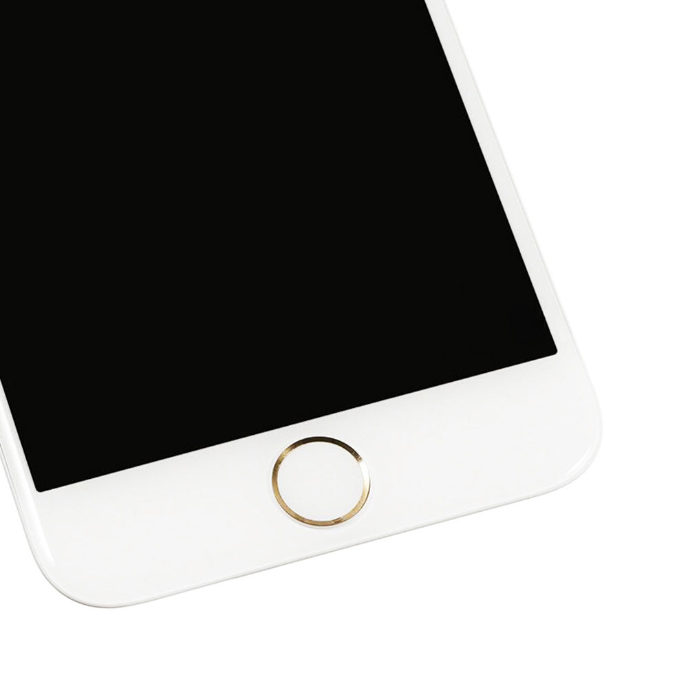 LCD SCREEN FULL ASSEMBLY WITH GOLD RING HOME BUTTON - WHITE FOR IPHONE 6S