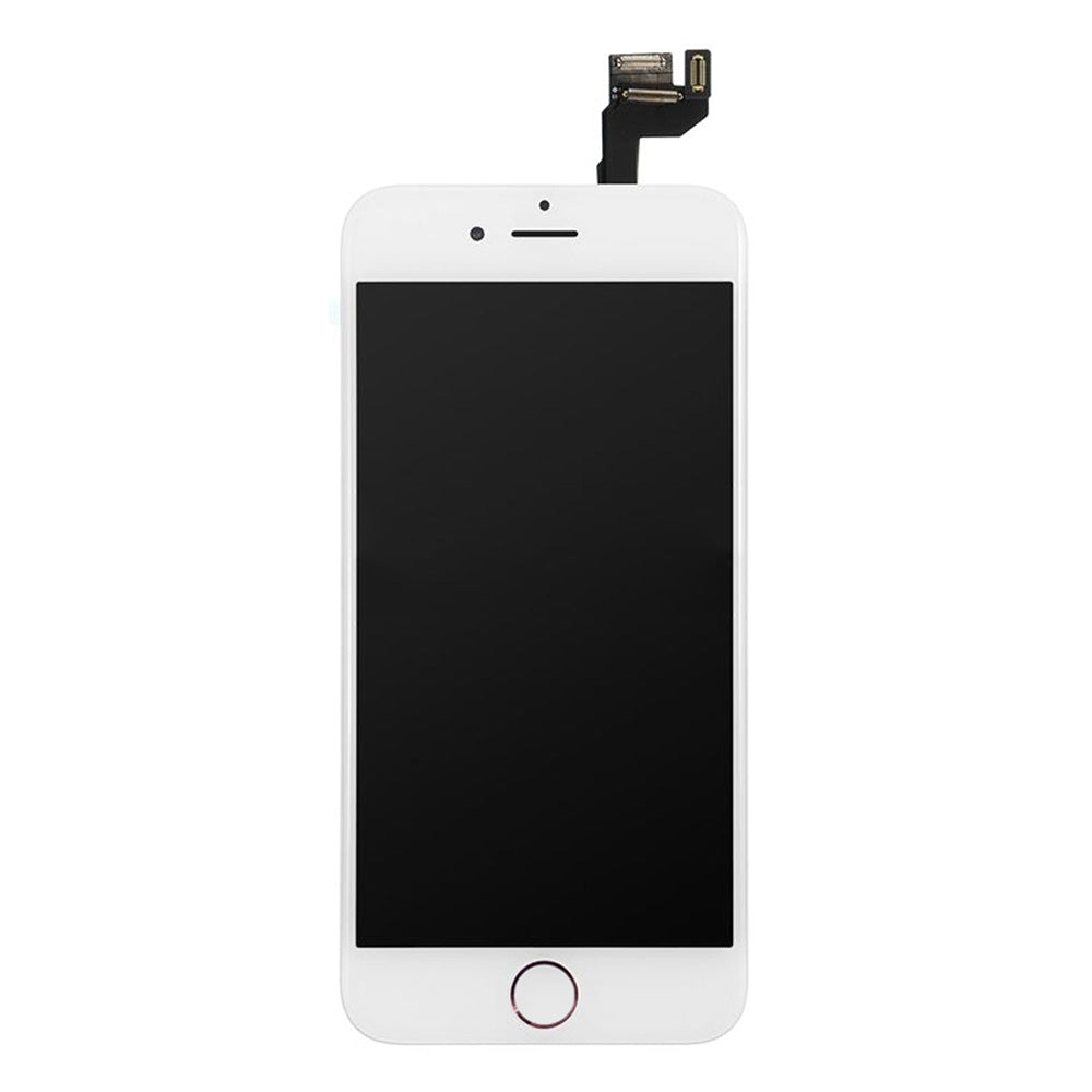 LCD SCREEN FULL ASSEMBLY WITH ROSE RING HOME BUTTON - WHITE FOR IPHONE 6S