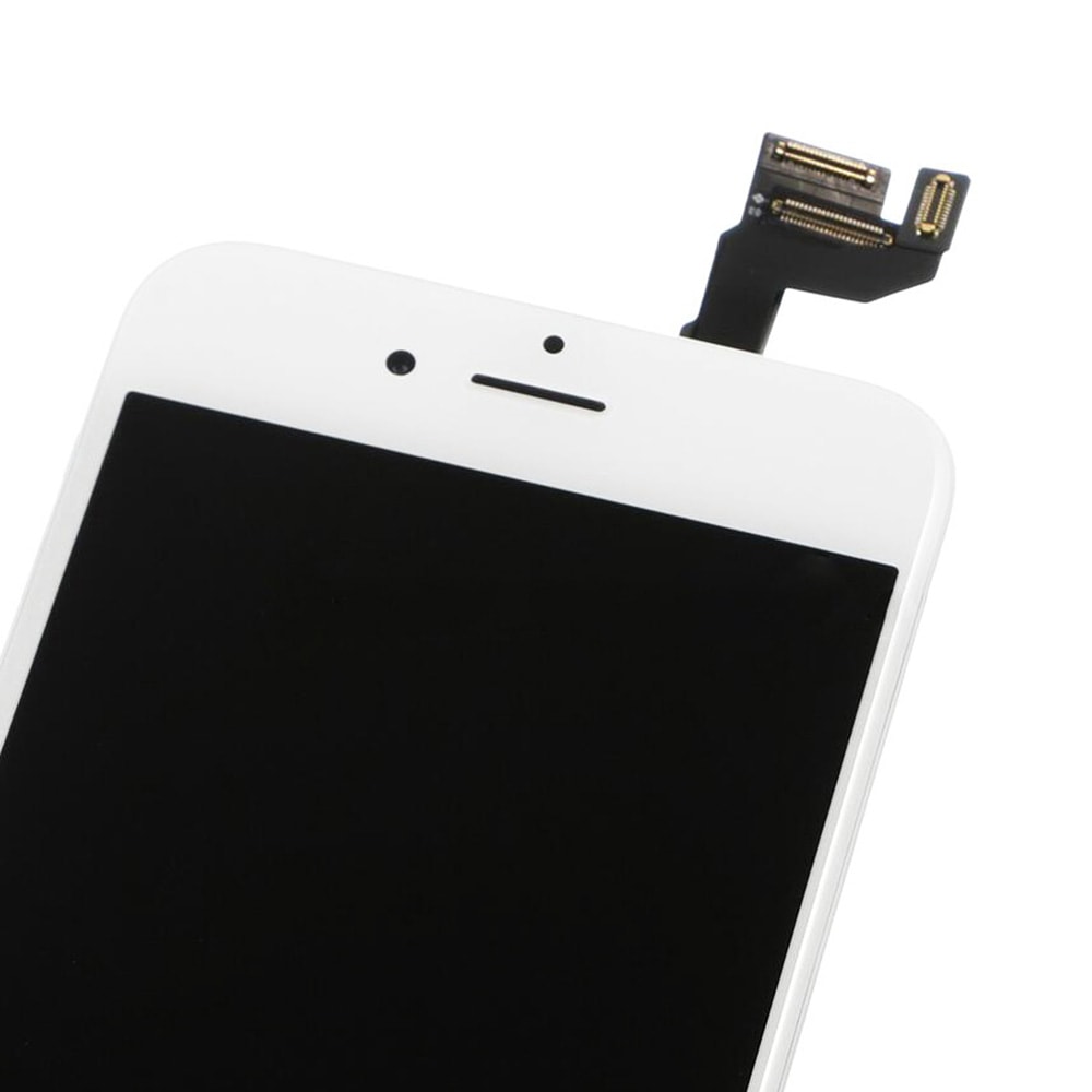 LCD SCREEN FULL ASSEMBLY WITH ROSE RING HOME BUTTON - WHITE FOR IPHONE 6S