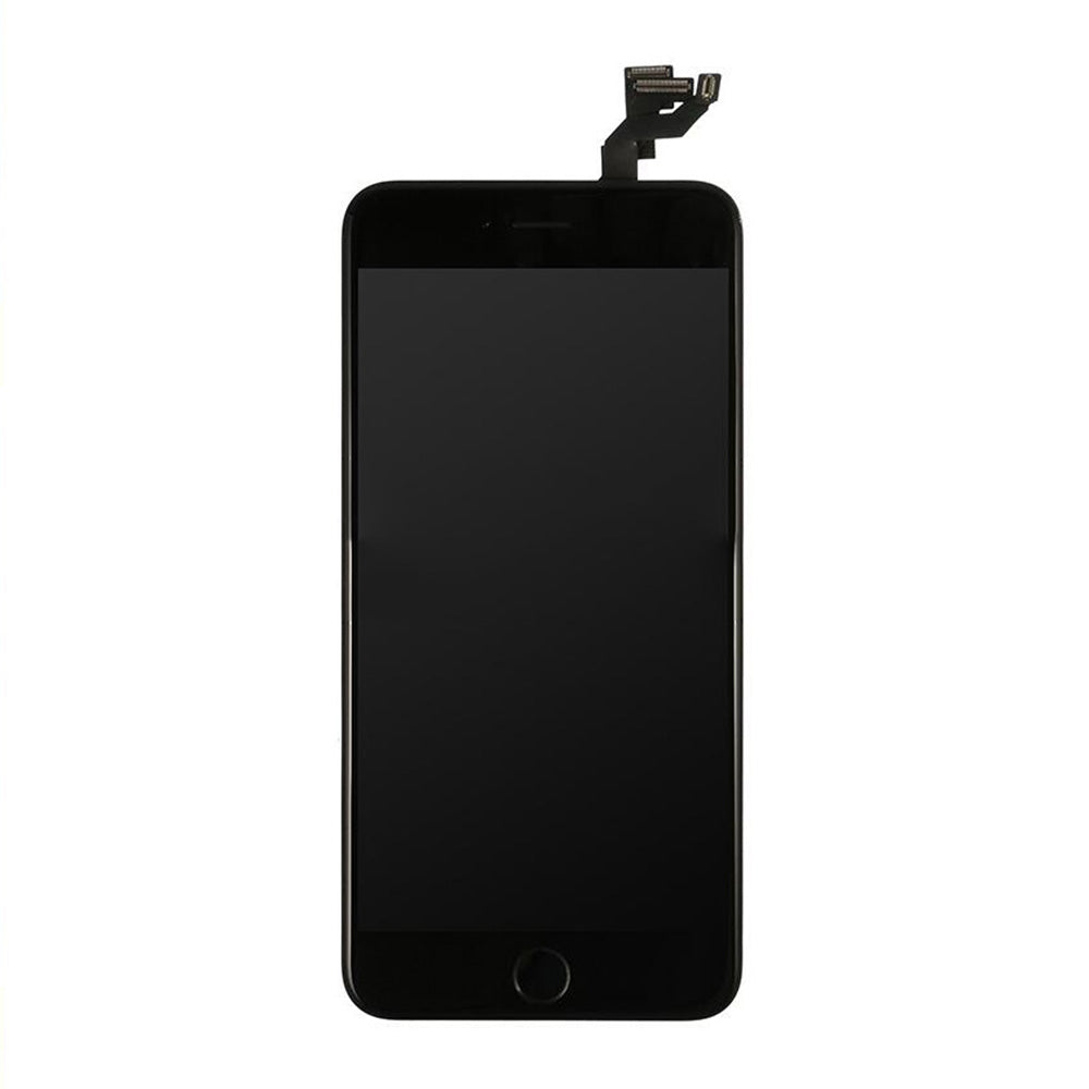 LCD SCREEN FULL ASSEMBLY WITH BLACK RING HOME BUTTON - BLACK FOR IPHONE 6S PLUS