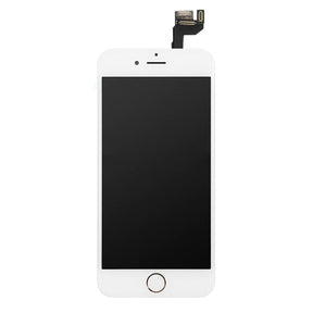 LCD SCREEN FULL ASSEMBLY WITH GOLD RING HOME BUTTON - WHITE FOR IPHONE 6S PLUS