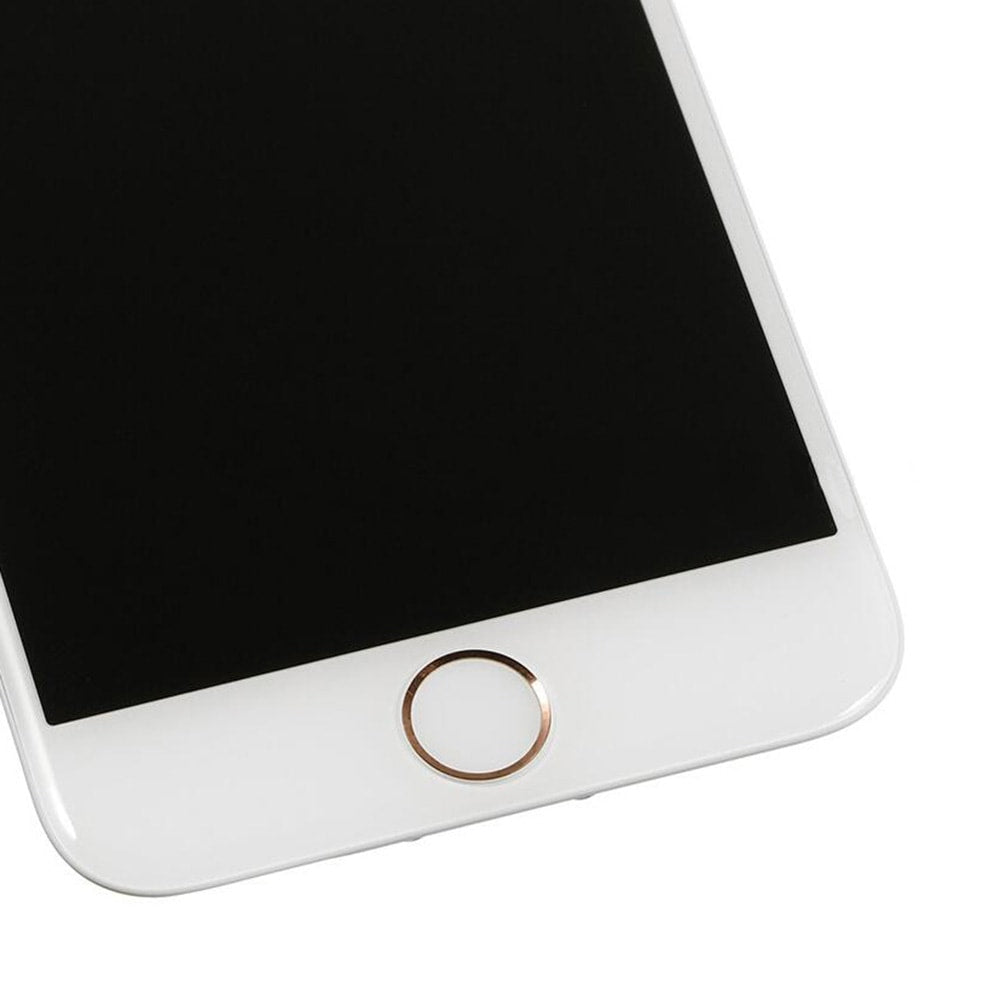 LCD SCREEN FULL ASSEMBLY WITH GOLD RING HOME BUTTON - WHITE FOR IPHONE 6S PLUS