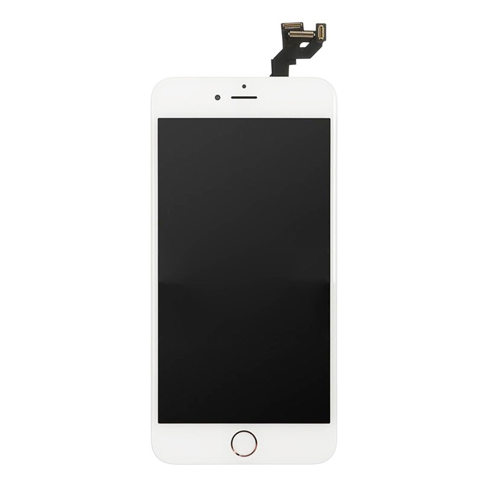 LCD SCREEN FULL ASSEMBLY WITH ROSE RING HOME BUTTON - WHITE FOR IPHONE 6S PLUS