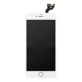 LCD SCREEN FULL ASSEMBLY WITH ROSE RING HOME BUTTON - WHITE FOR IPHONE 6S PLUS