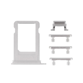 SILVER SIDE BUTTONS SET WITH SIM TRAY FOR IPHONE 7