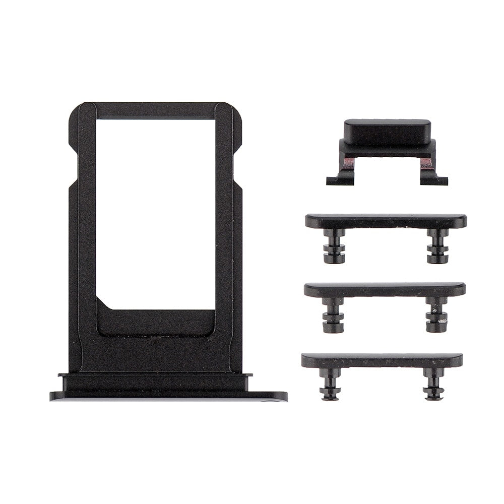 BLACK SIDE BUTTONS SET WITH SIM TRAY FOR IPHONE 7