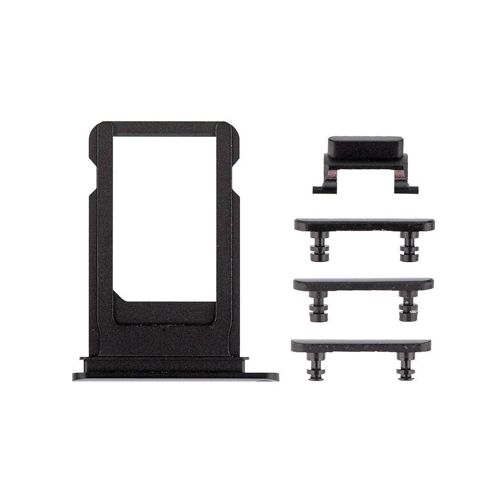 BLACK SIDE BUTTONS SET WITH SIM TRAY FOR IPHONE 7 PLUS