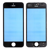 BLACK FRONT GLASS WITH COLD PRESSED FRAME  FOR IPHONE 5