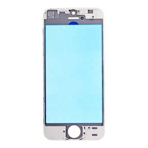 FRONT GLASS WITH COLD PRESSED FRAME FOR IPHONE 5S/SE - WHITE