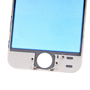 FRONT GLASS WITH COLD PRESSED FRAME FOR IPHONE 5S/SE - WHITE