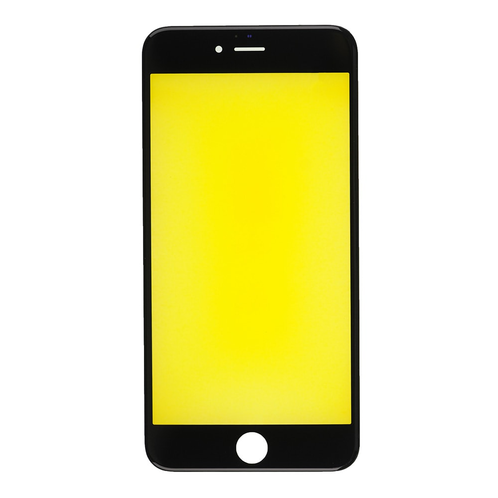 BLACK FRONT GLASS WITH COLD PRESSED FRAME FOR IPHONE 6 PLUS