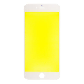 WHITE FRONT GLASS WITH COLD PRESSED FRAME FOR IPHONE 6 PLUS