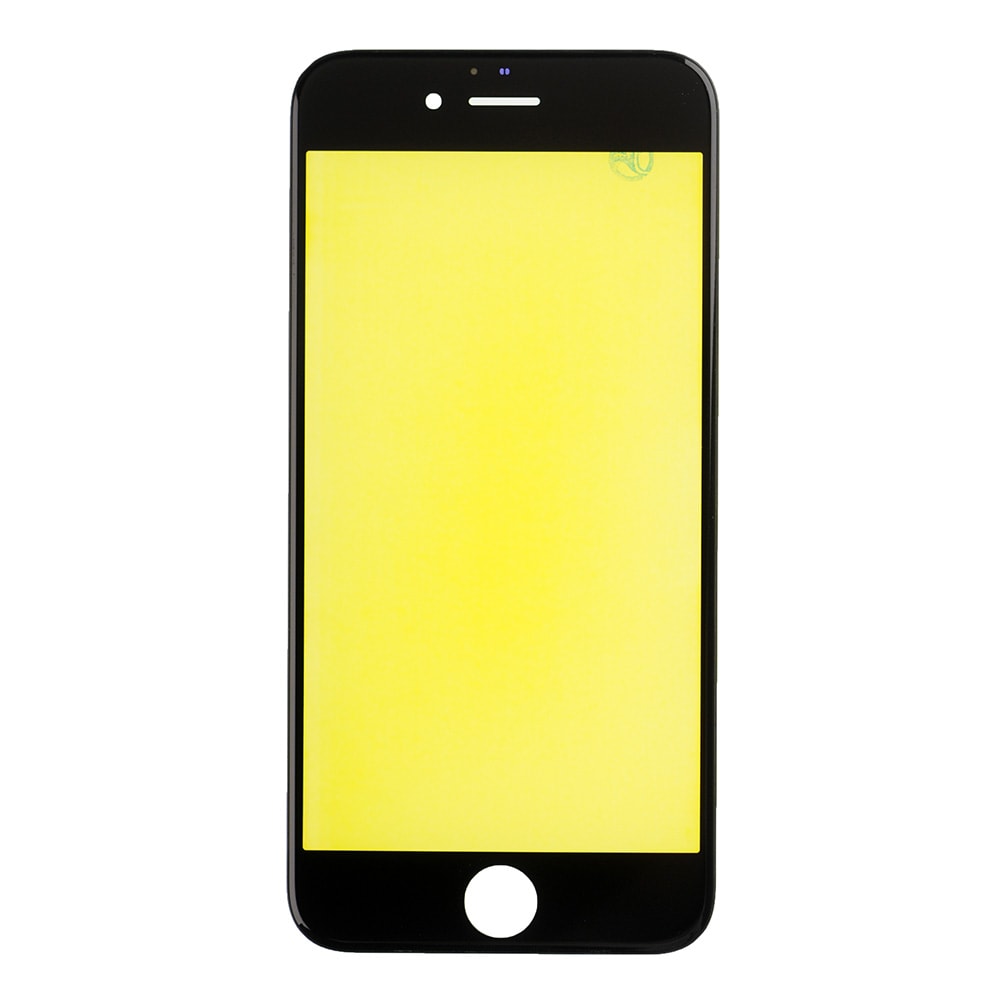 BLACK FRONT GLASS WITH COLD PRESSED FRAME  FOR IPHONE 6S