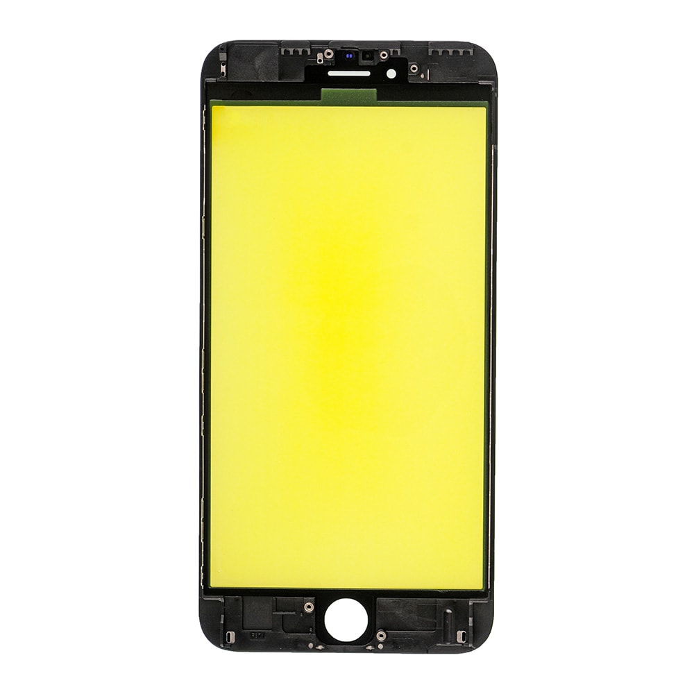 BLACK FRONT GLASS WITH COLD PRESSED FRAME FOR IPHONE 6S PLUS