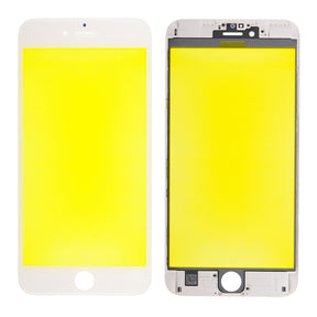 WHITE FRONT GLASS WITH COLD PRESSED FRAME FOR IPHONE 6S PLUS