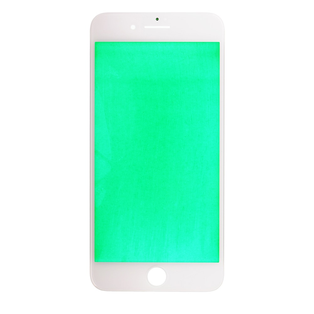 WHITE FRONT GLASS WITH COLD PRESSED FRAME FOR IPHONE 7 PLUS