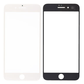 WHITE FRONT GLASS LENS  FOR IPHONE 8 PLUS