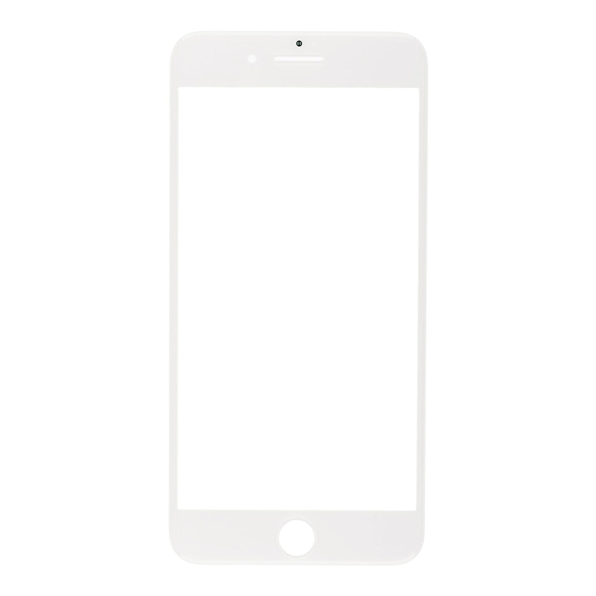 WHITE FRONT GLASS LENS  FOR IPHONE 8 PLUS