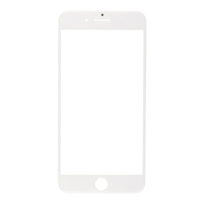 WHITE FRONT GLASS LENS  FOR IPHONE 8 PLUS