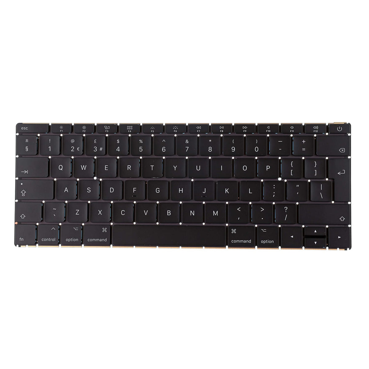 KEYBOARD WITH BACKLIGHT (UK ENGLISH) FOR MACBOOK 12" RETINA A1534 (EARLY 2016 -MID 2017)