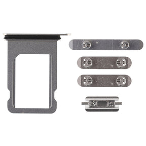 SIDE BUTTONS SET WITH SIM TRAY FOR IPHONE X - SILVER