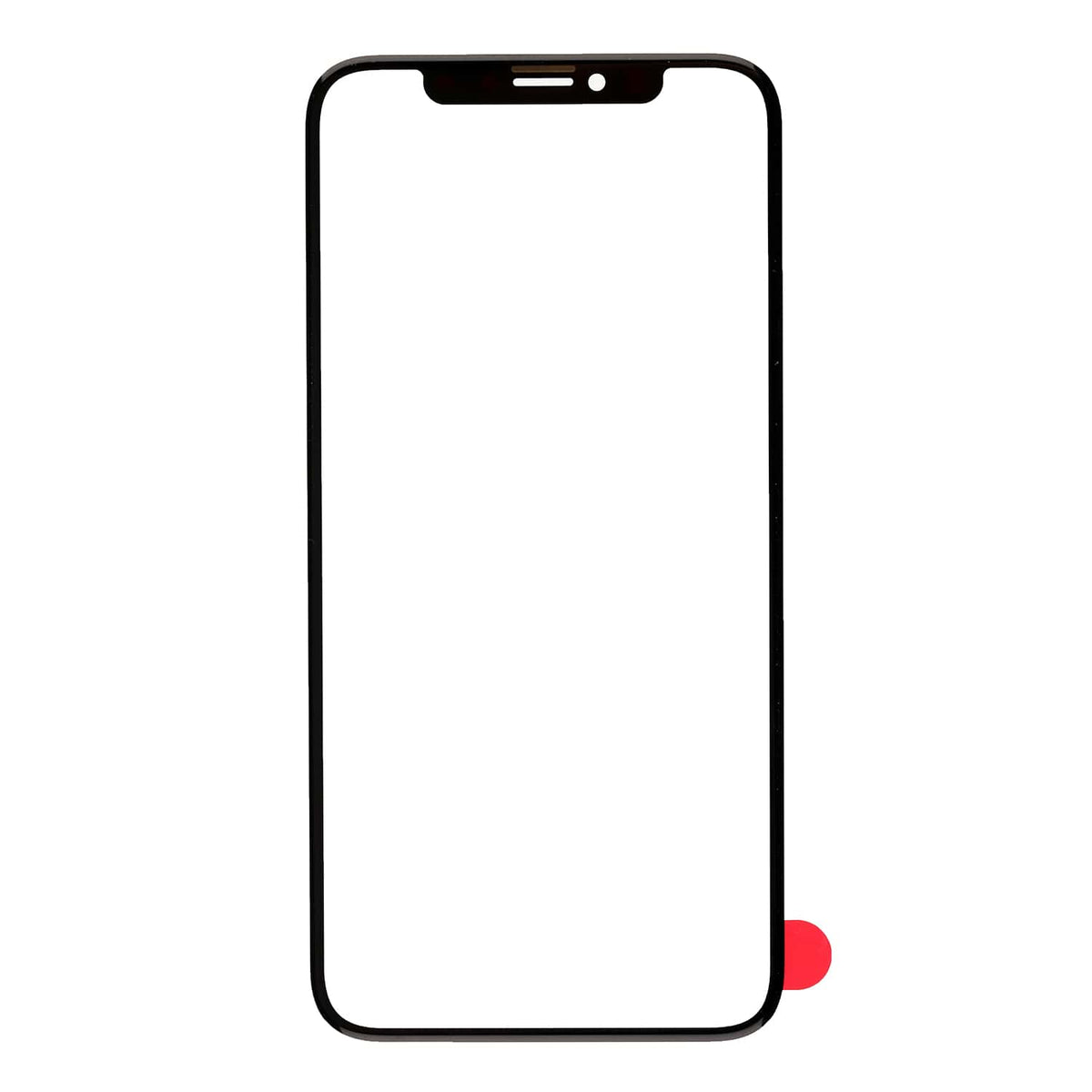FRONT GLASS LENS FOR IPHONE X - BLACK