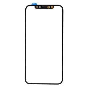 FRONT GLASS LENS FOR IPHONE X - BLACK