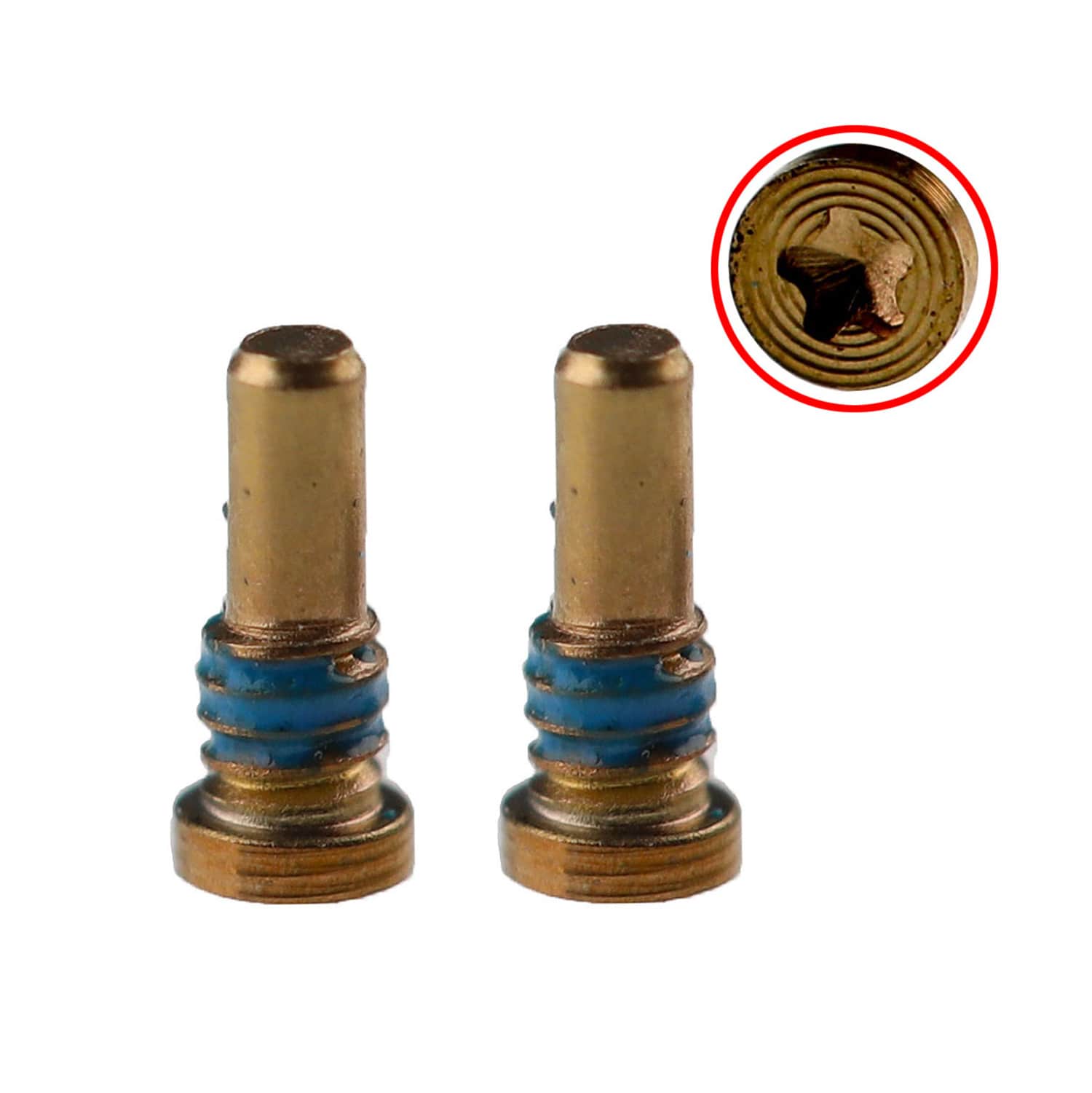 GOLD BOTTOM SCREW 2PCS/SET  FOR IPHONE 8/8 PLUS