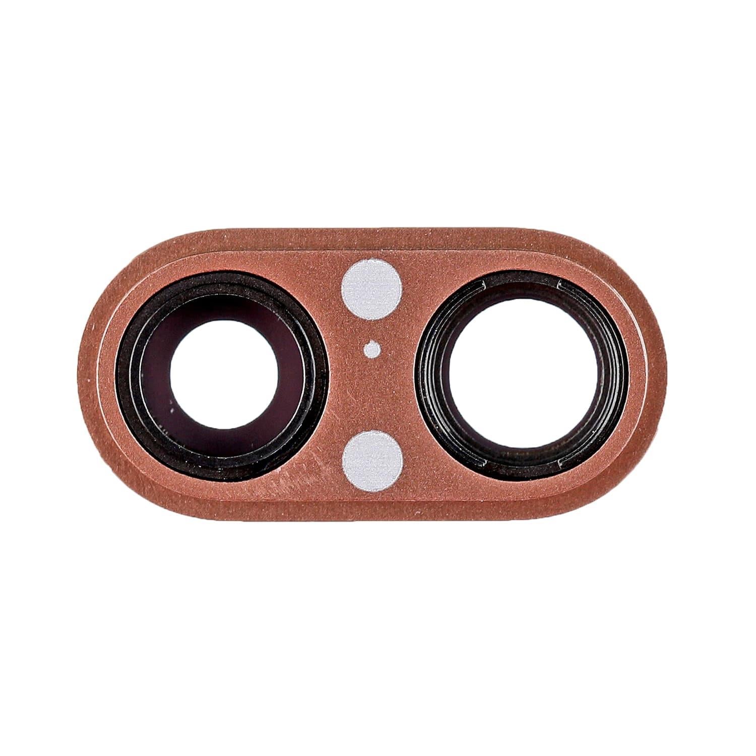 GOLD REAR CAMERA HOLDER WITH LENS FOR IPHONE 8 PLUS