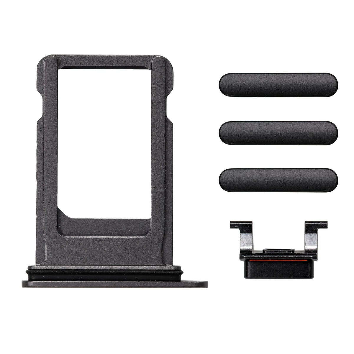 BLACK SIDE BUTTONS SET WITH SIM TRAY FOR IPHONE 8 PLUS