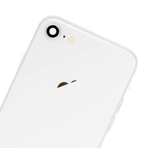 SILVER BACK COVER FULL ASSEMBLY FOR IPHONE 8