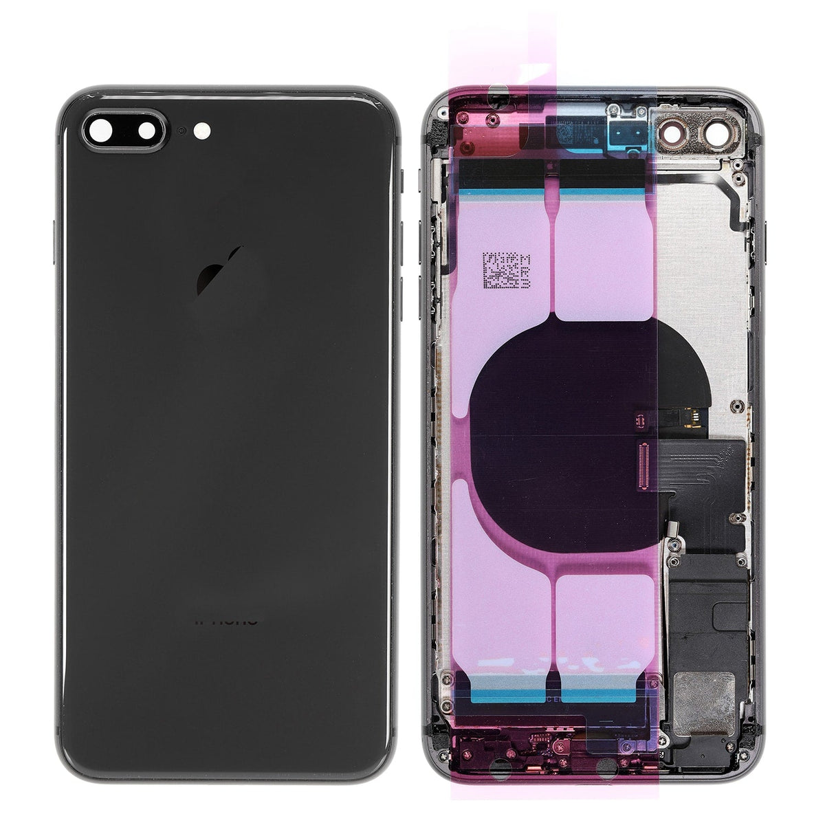 SPACE GRAY BACK COVER FULL ASSEMBLY FOR IPHONE 8 PLUS