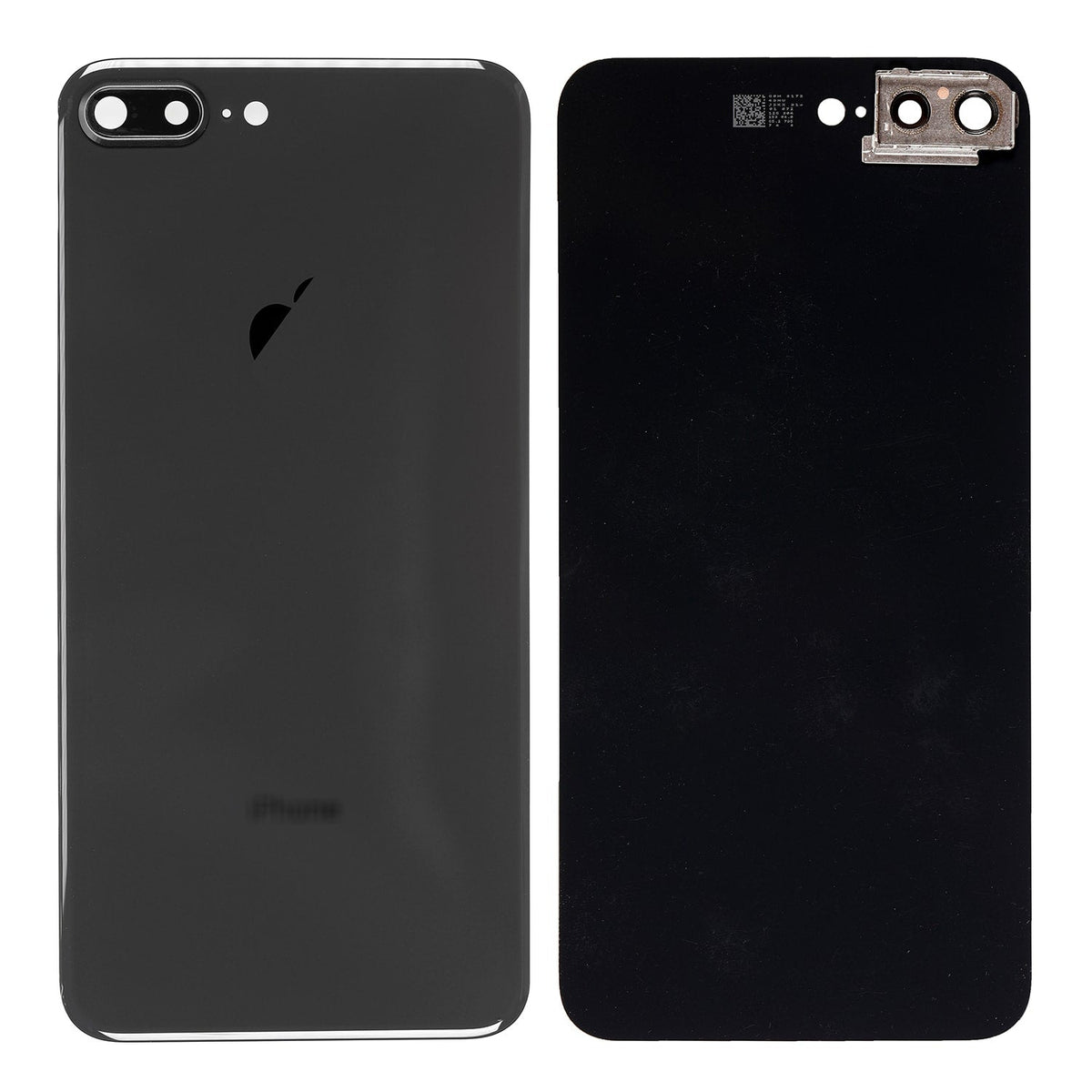 SPACE GRAY BACK COVER WITH CAMERA HOLDER FOR IPHONE 8 PLUS