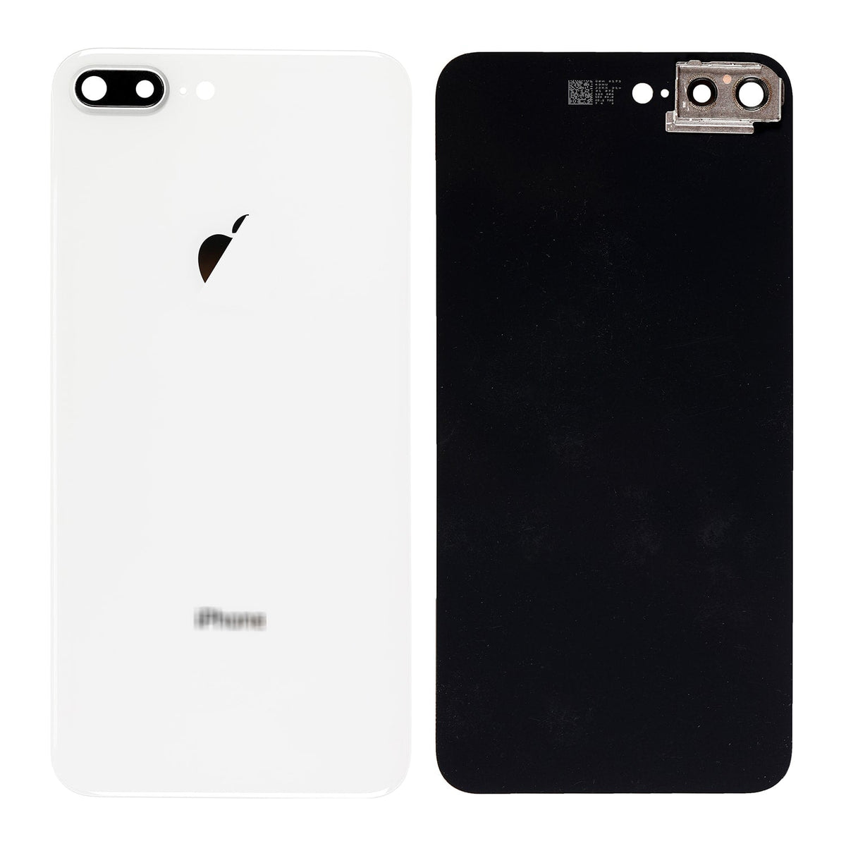 SILVER BACK COVER WITH CAMERA HOLDER FOR IPHONE 8 PLUS
