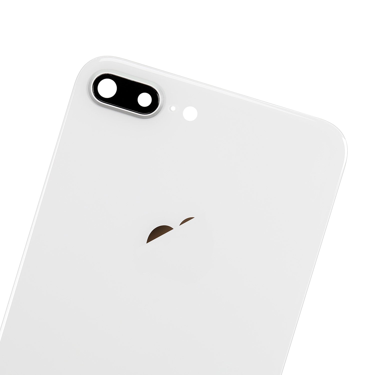 SILVER BACK COVER WITH CAMERA HOLDER FOR IPHONE 8 PLUS